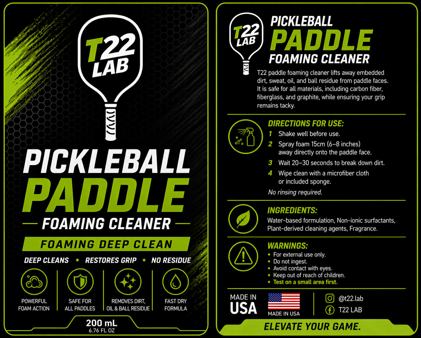 PICKLEBALL CLEANING FOAM