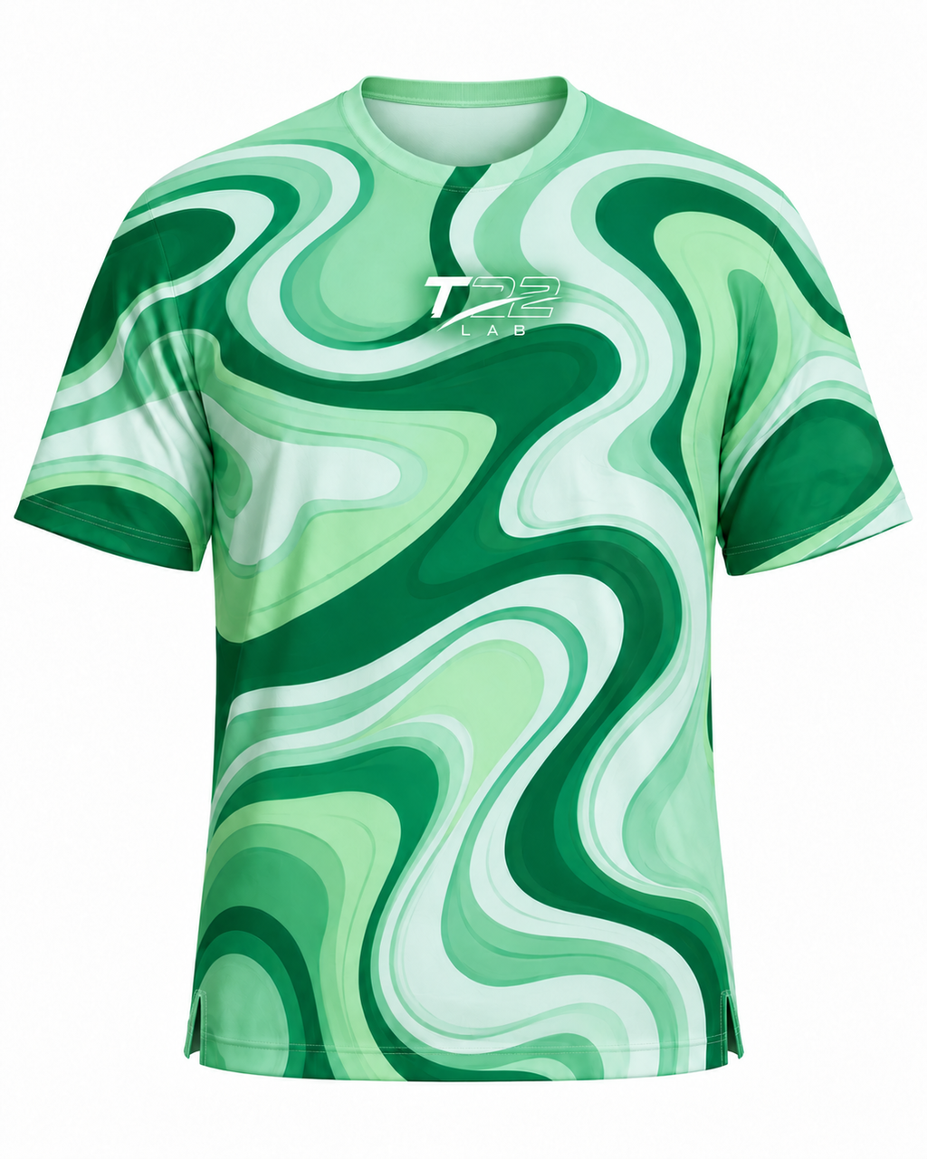 T22 LAB Green Marble Activewear T-Shirt