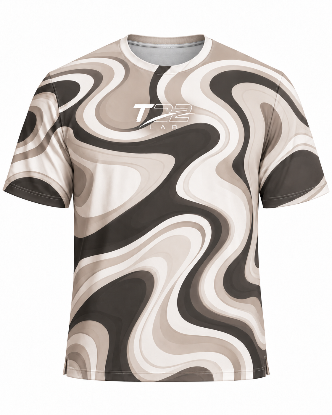 T22 LAB Gray Marble Activewear T-Shirt
