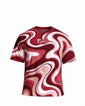 T22 LAB Maroon Marble Activewear T-Shirt