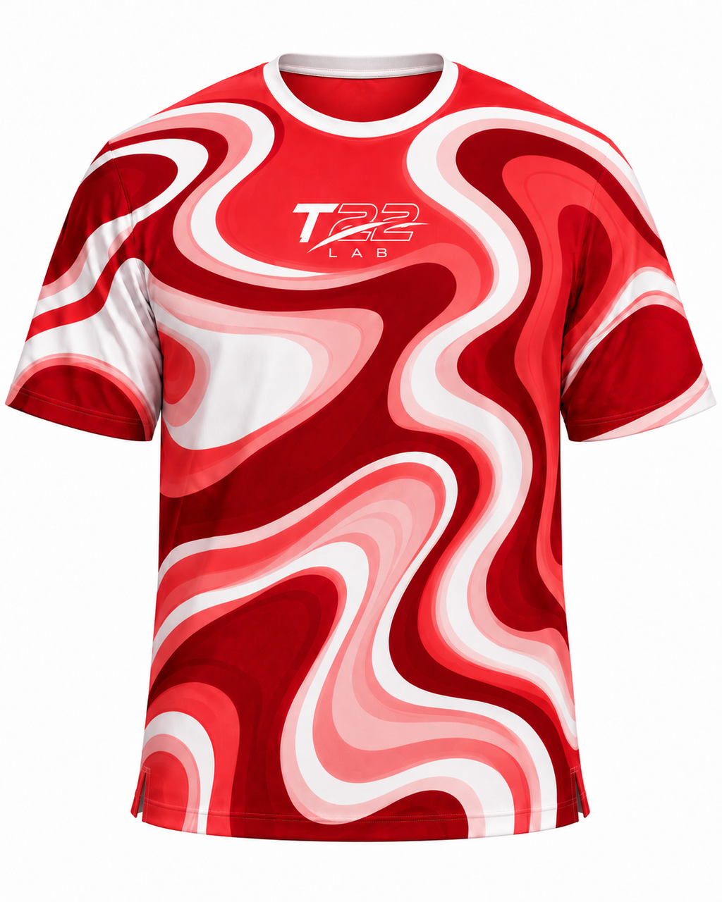 T22 LAB Red Marble Activewear T-Shirt